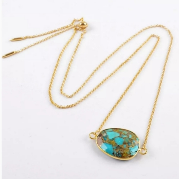 Jewelry - Goldline Turquoise Necklace